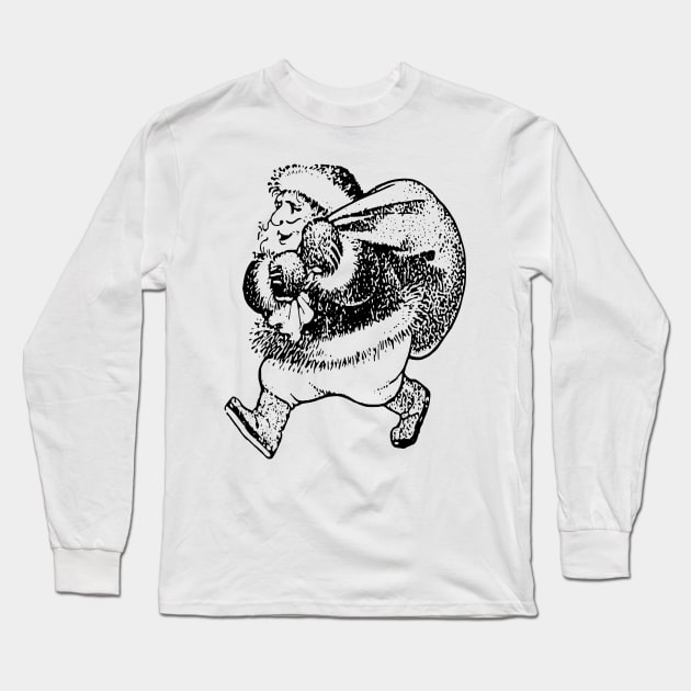 Christmas Santa Long Sleeve T-Shirt by DrDesign